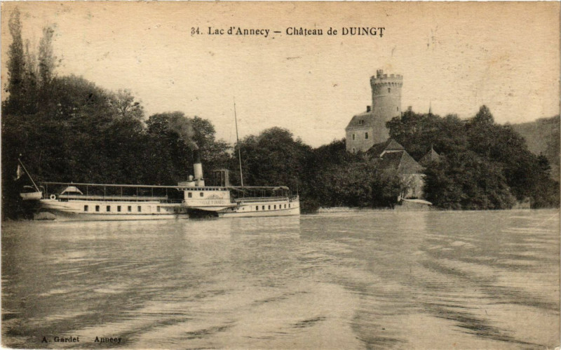 Carte postale ancienne Duingt - Lac d'Annecy - Chateau de Duingt à Duingt