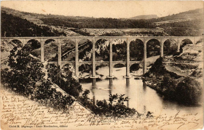 Carte postale ancienne Pont de Cize à Cize