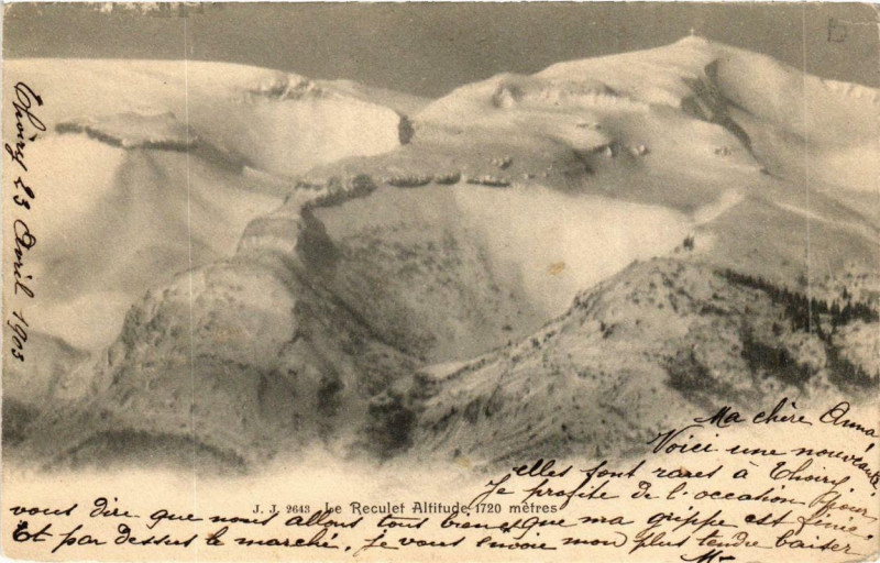 Carte postale ancienne Le Reculet Altitude