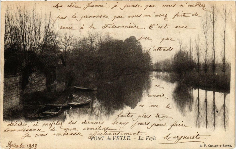Carte postale ancienne Pont-de-Veyle La Veyle à Pont-de-Veyle