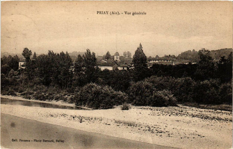 Carte postale ancienne Priay Vue générale à Priay