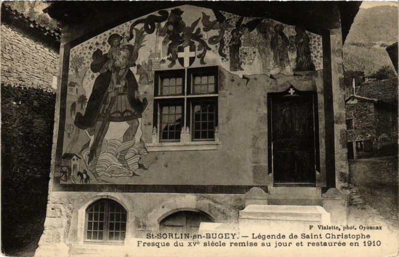 Carte postale ancienne Saint-Sorlin-en-Bugey Legende de Saint-CHRISTOphe à Saint-Sorlin-en-Bugey