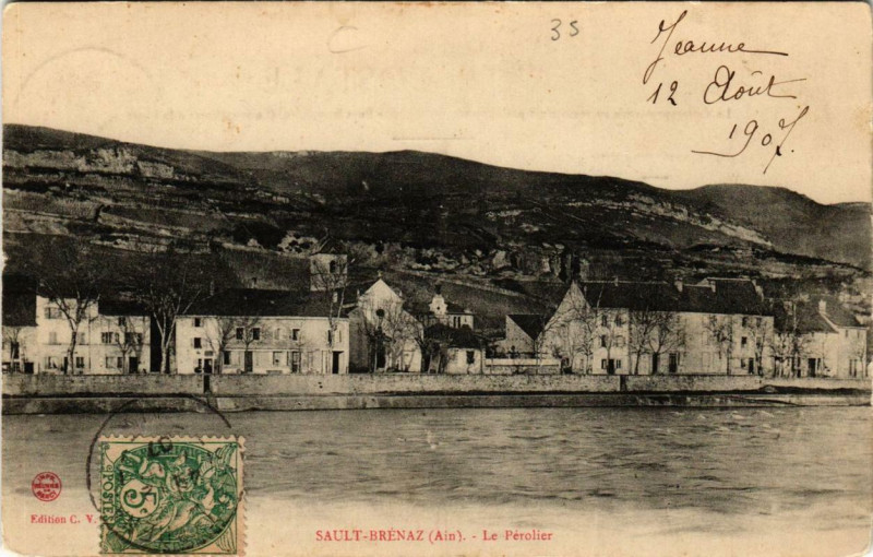 Carte postale ancienne Sault-Brenaz Le Perolier à Sault-Brénaz