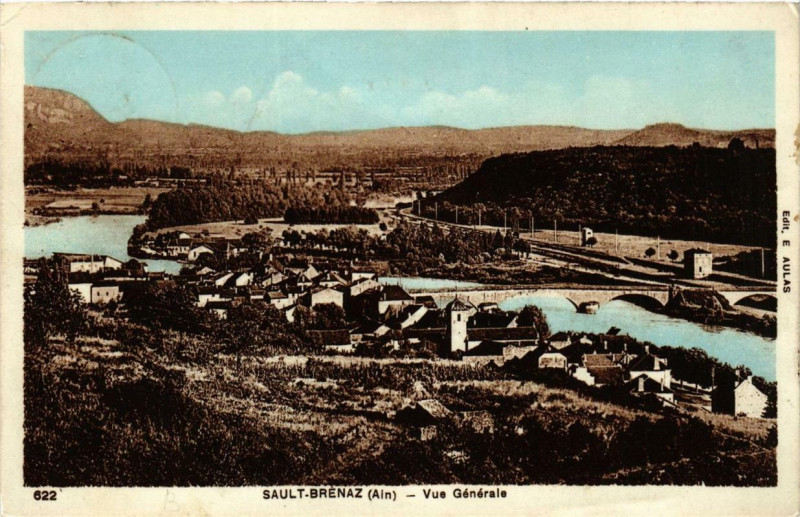 Carte postale ancienne Sault-Brenaz Vue générale à Sault-Brénaz