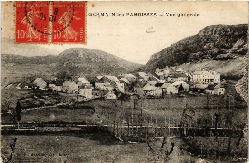 Carte postale ancienne Saint-Germain-les-Paroisses Vue générale à Saint-Germain-les-Paroisses