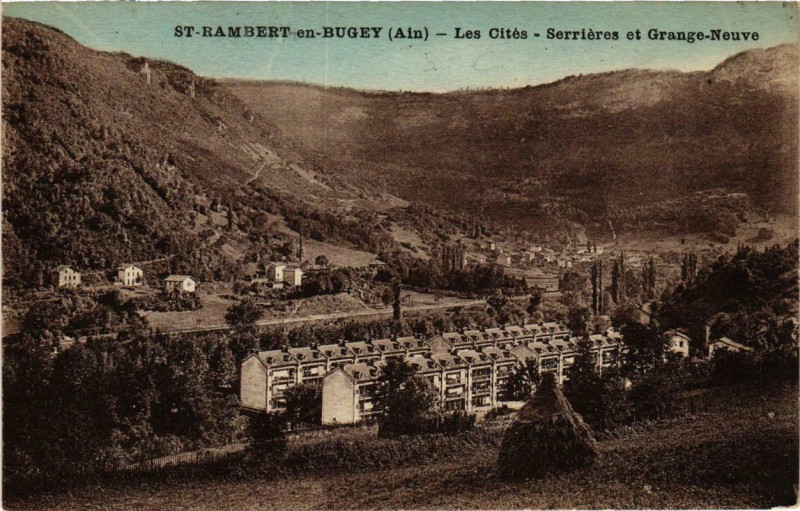 Carte postale ancienne Saint-Rambert-en-Bugey Les Cités Serrieres et Grange-Neuve à Saint-Rambert-en-Bugey