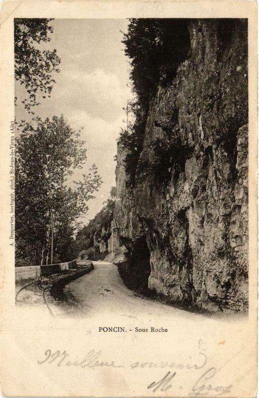 Carte postale ancienne Poncin Sous Roche à Poncin