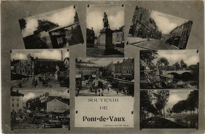 Carte postale ancienne Pont-de-Vaux Souvenir de Pont-de-Vaux à Pont-de-Vaux
