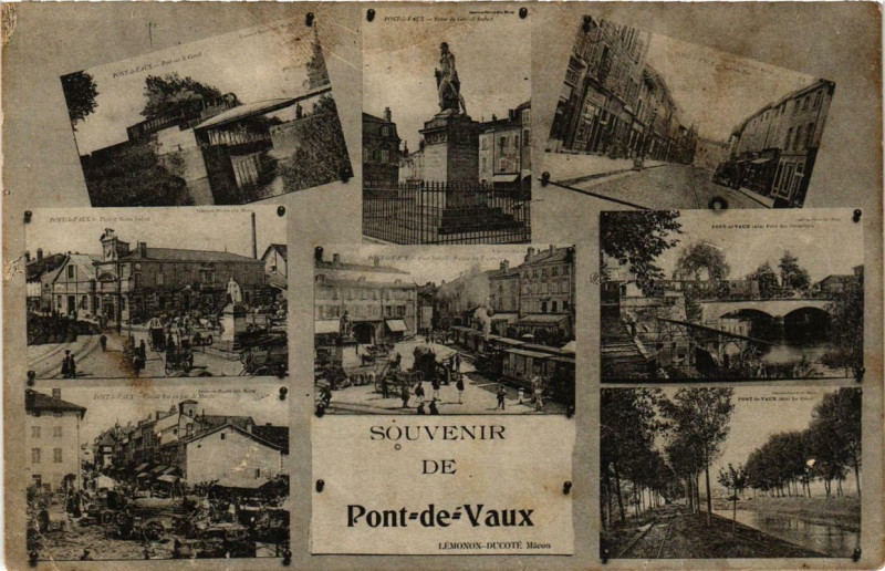 Carte postale ancienne Pont-de-Vaux Souvenir de Pont-de-Vaux à Pont-de-Vaux