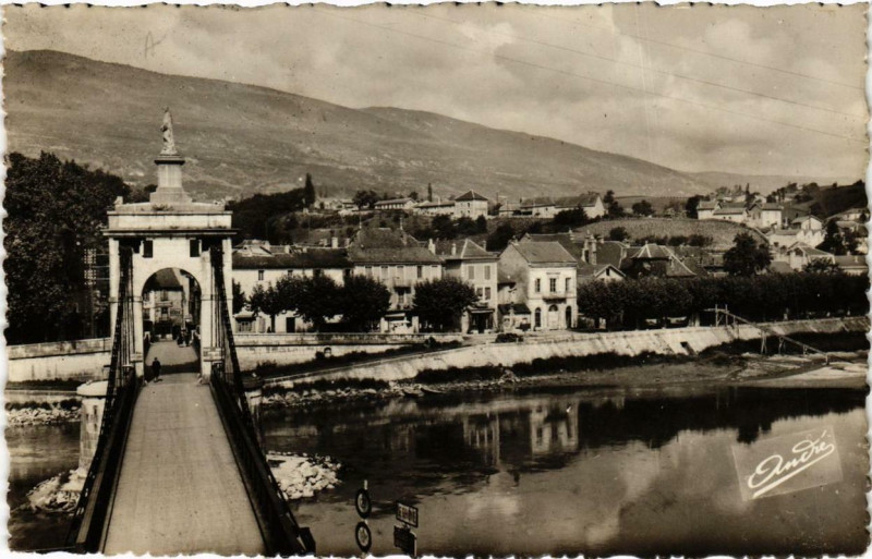 Carte postale ancienne Seyssel Vue générale Cote Ain à Seyssel