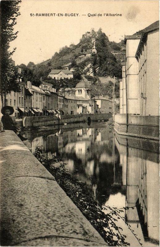 Carte postale ancienne Saint-Rambert-en-Bugey Quai de l'Albarine à Saint-Rambert-en-Bugey