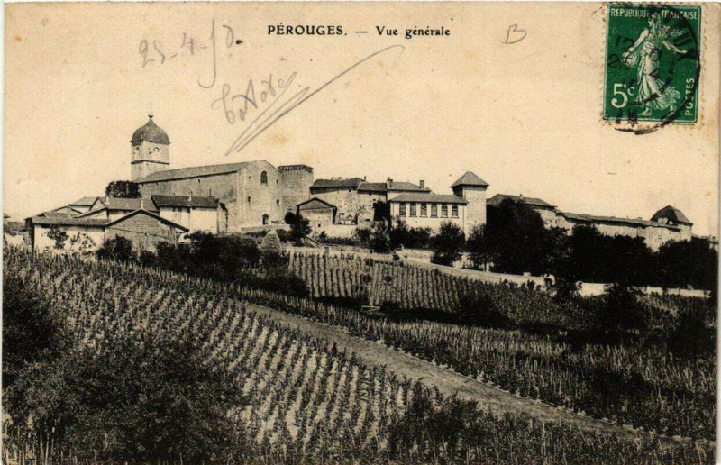 Carte postale ancienne Perouges Vue générale à Pérouges