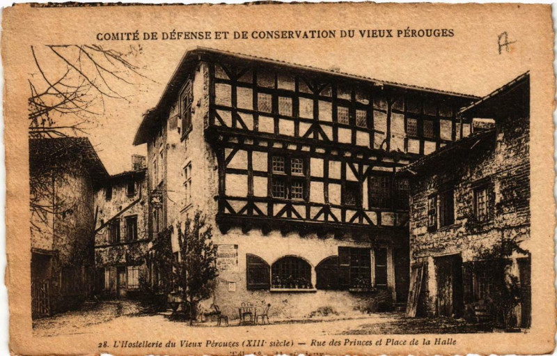 Carte postale ancienne Perouges L'Hostellerie du Vieux Perouges à Pérouges