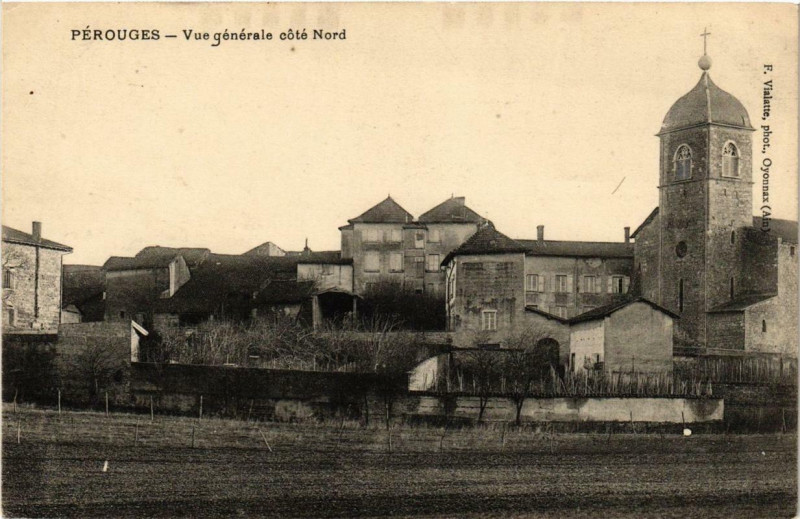 Carte postale ancienne Perouges Vue générale cote Nord à Pérouges