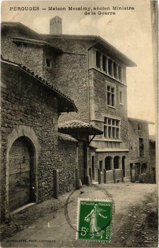 Carte postale ancienne Perouges Maison Messimy ancien Ministre de la Guerre à Pérouges