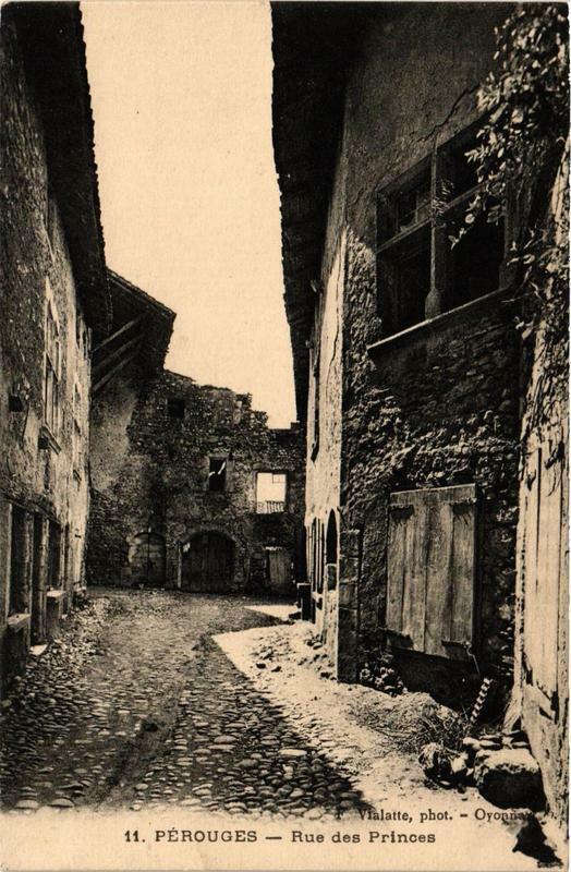 Carte postale ancienne Perouges Rue des Princes à Pérouges