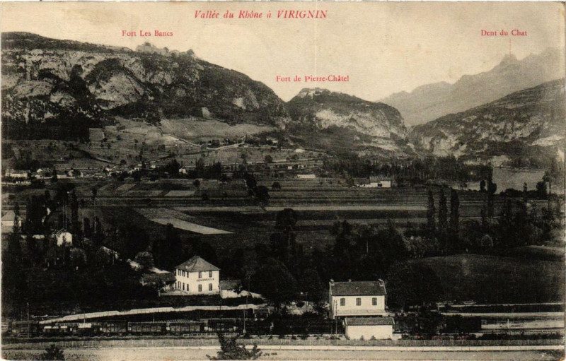 Carte postale ancienne Vallée du Rhone a Virignin à Virignin