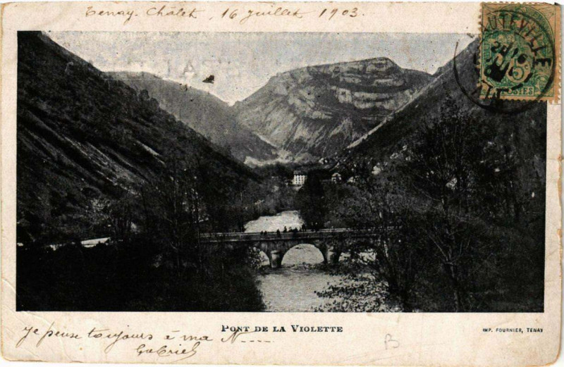 Carte postale ancienne Pont de la Violette