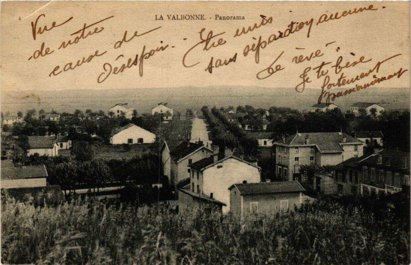 Carte postale ancienne La Valbonne Panorama