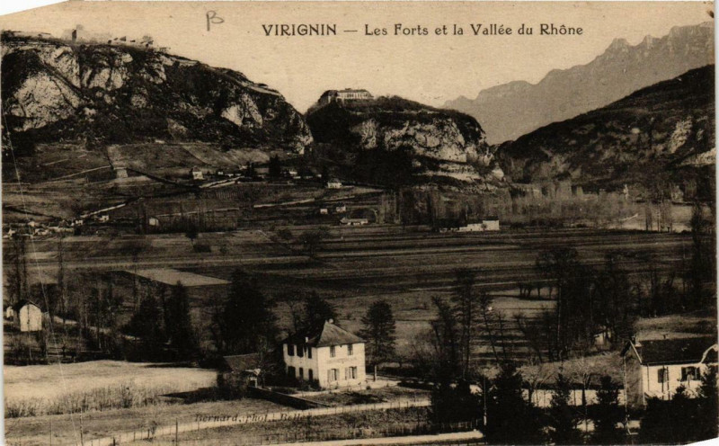 Carte postale ancienne Virignin Les Forts et la Vallée du Rhone à Virignin