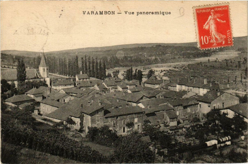 Carte postale ancienne Varambon Vue Panoramique à Varambon