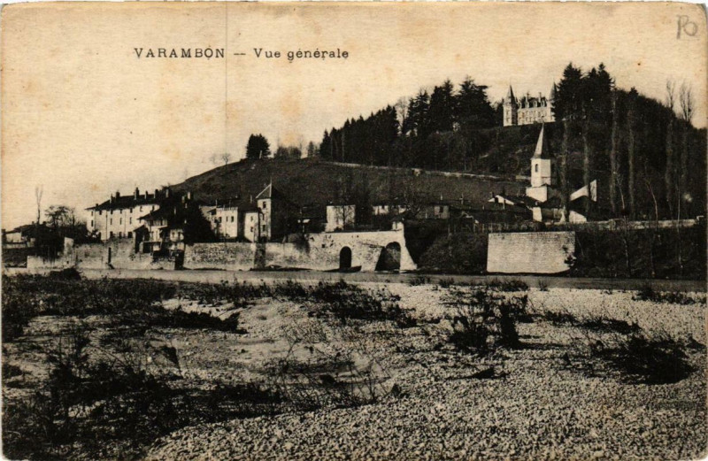 Carte postale ancienne Varambon Vue générale à Varambon