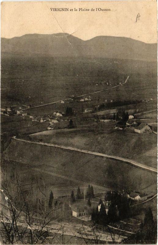 Carte postale ancienne Virignin et la Plaine de l'Ousson à Virignin