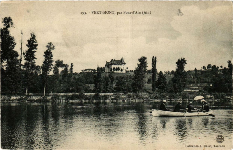 Carte postale ancienne Vert-Mont par Pont-d'Ain à Pont-d'Ain