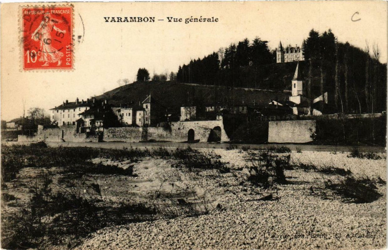 Carte postale ancienne Varambon Vue générale à Varambon