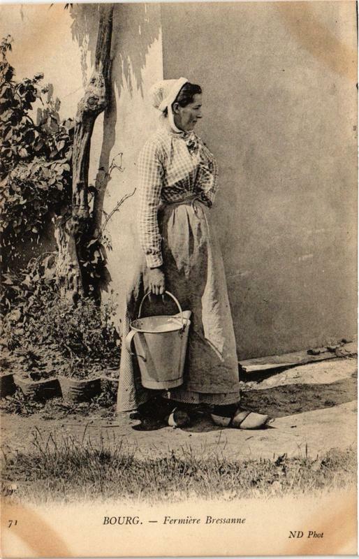 Carte postale ancienne Fermiere Bressanne