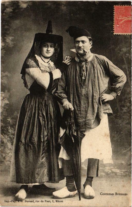 Carte postale ancienne Costumes BRESSANs
