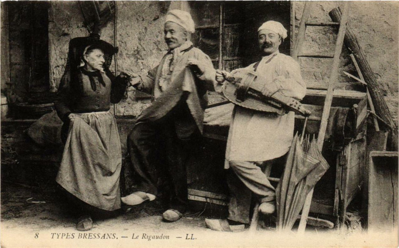 Carte postale ancienne Types BRESSANs Le Rigaudon