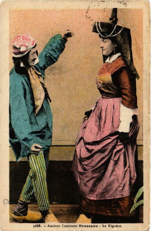 Carte postale ancienne Anciens Costumes BRESSANs Le Rigodon