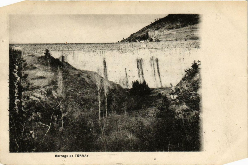 Carte postale ancienne Barrage de Ternay