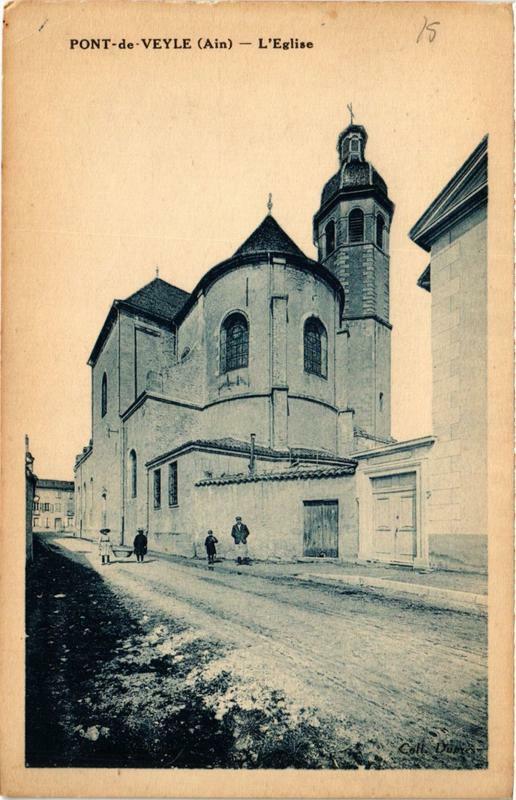 Carte postale ancienne Pont-de-Veyle L'Eglise à Pont-de-Veyle