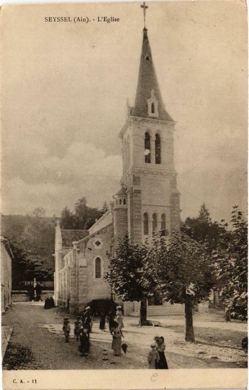 Carte postale ancienne Seyssel L'Eglise à Seyssel