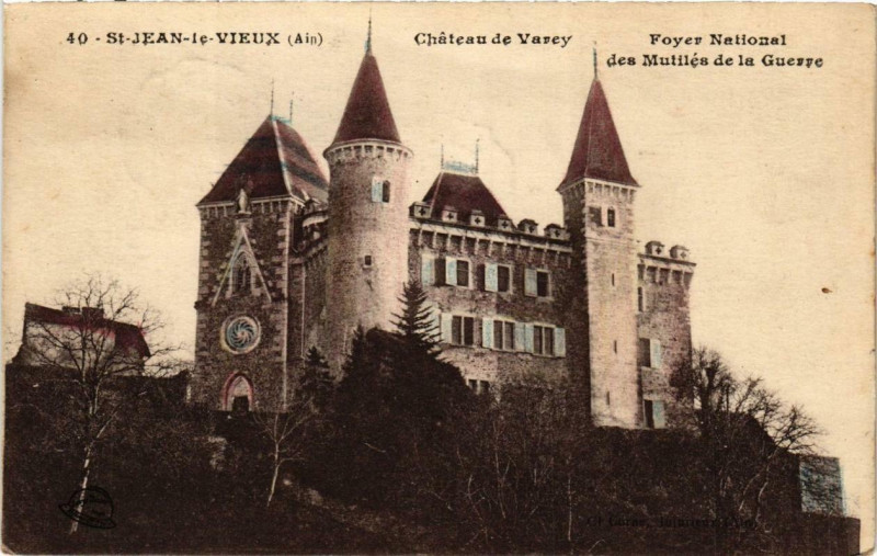 Carte postale ancienne Saint-Jean-le-Vieux Chateau de Varey à Saint-Jean-le-Vieux