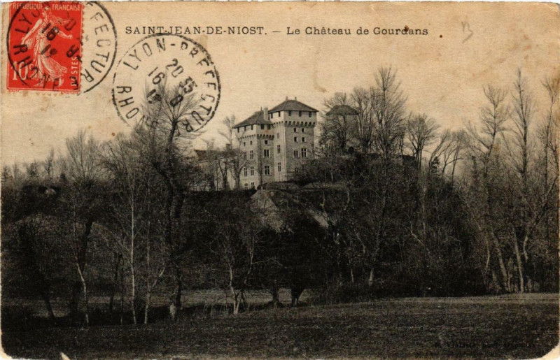 Carte postale ancienne Saint-Jean-de-Niost Le Chateau-de-Gourdans à Saint-Jean-de-Niost