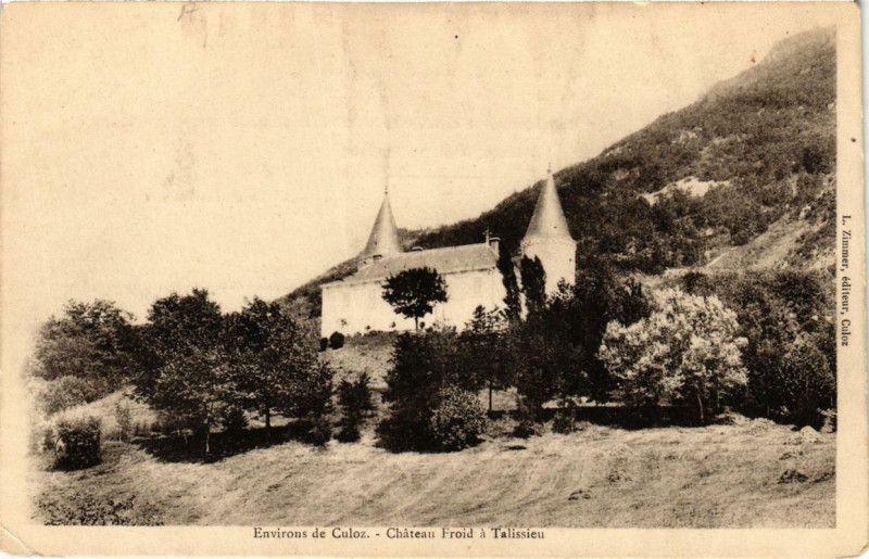 Carte postale ancienne Env. de Culoz Chateau Froid a Talissieu à Culoz