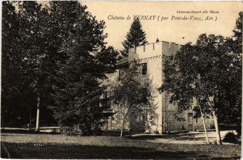 Carte postale ancienne Chateau de Vernay par Pont-de-Vaux Ain à Pont-de-Vaux