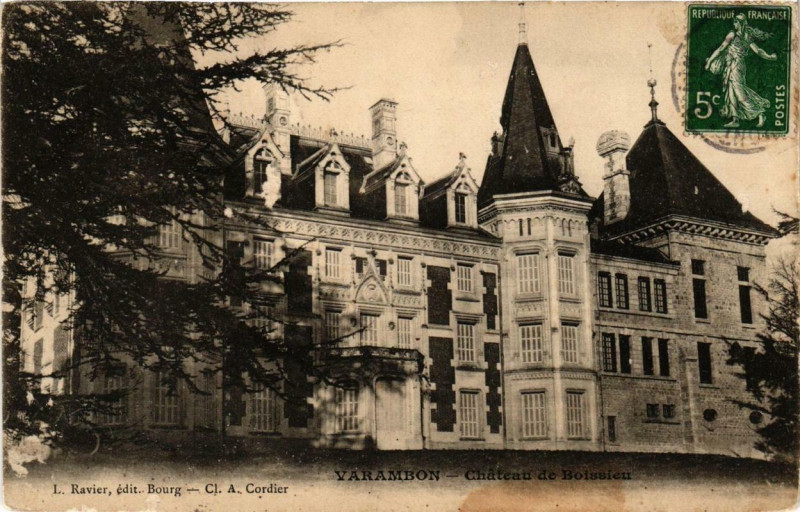 Carte postale ancienne Varambon Chateau de Boissieu à Varambon