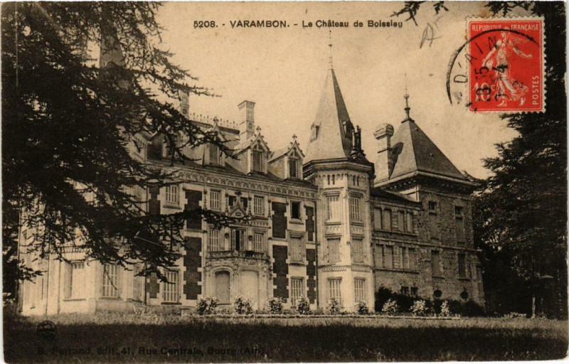 Carte postale ancienne Varambon Le Chateau de Boissieu à Varambon