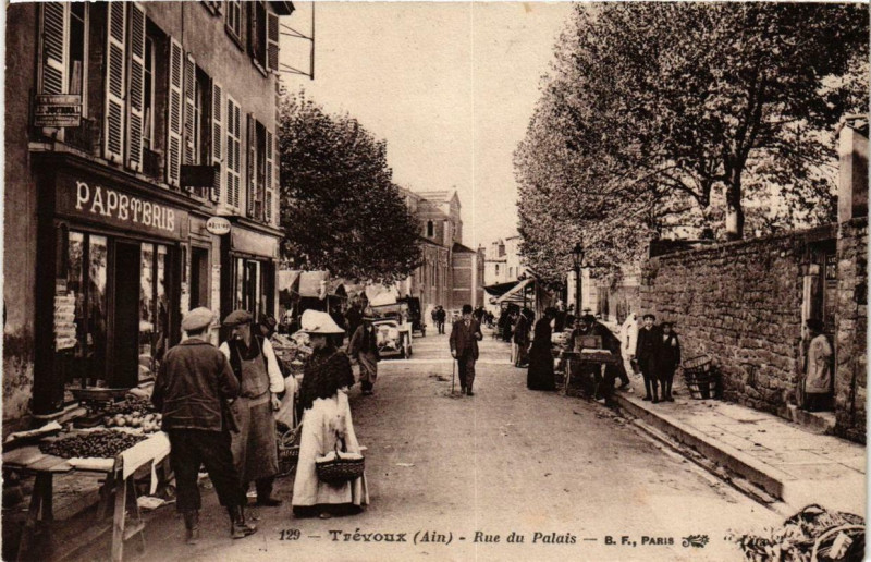 Carte postale ancienne Trevoux Rue du Palais à Trévoux