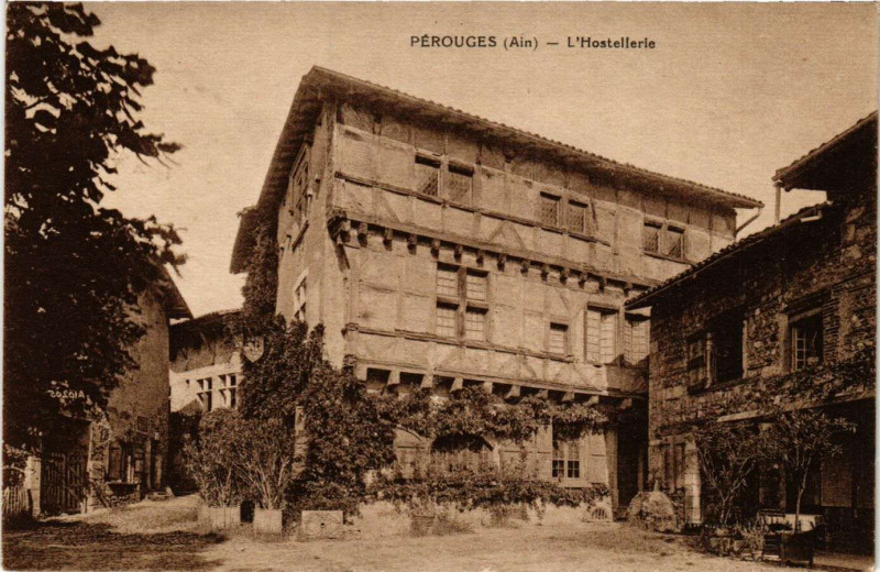 Carte postale ancienne Perouges - L'Hostellerie à Pérouges
