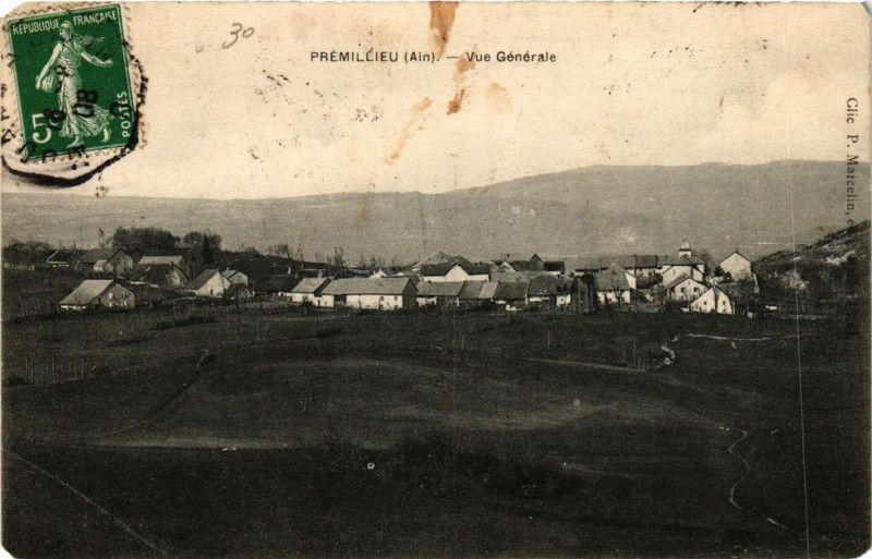 Carte postale ancienne Premillieu - Vue générale à Prémillieu