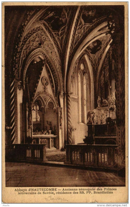 Carte postale ancienne Abbaye d'Hautecombe Ancienne necropole des Princes