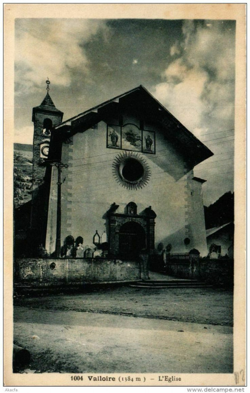 Carte postale ancienne Valloire L'Eglise à Valloire