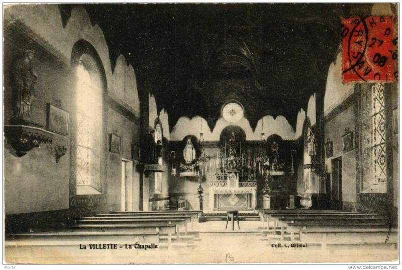 Carte postale ancienne La Villette La Chapelle à La Chapelle