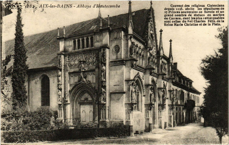 Carte postale ancienne Aix-les-Bains - Abbaye d'Hautecombe à Aix-les-Bains