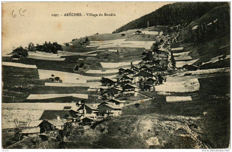 Carte postale ancienne Areches Village du Boudin
